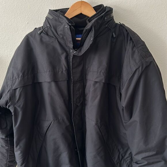 Spiewak & Sons parka jacket XL black style #S327 shell with liner zip away hood - Picture 2 of 11